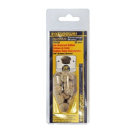 Eazypower 20PK 38 Oak Mushr Plug 30219